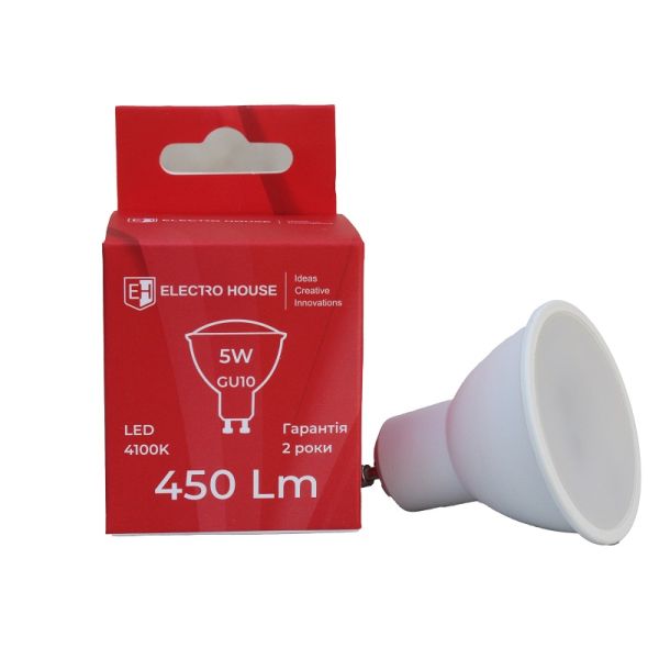 LED лампа MR16 5Вт GU10 4100К 450 Лм 165-265 В