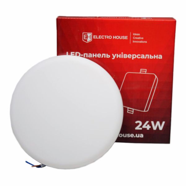 LED панель універсальна кругла ?170 мм 24Вт, нейтральний білий 4000К, 2200 Лм