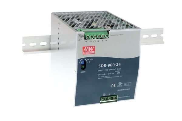 Блок живлення Mean Well на DIN-рейку SDR-960-24 (960W; 40A; 24V; IP20) Series "SDR"