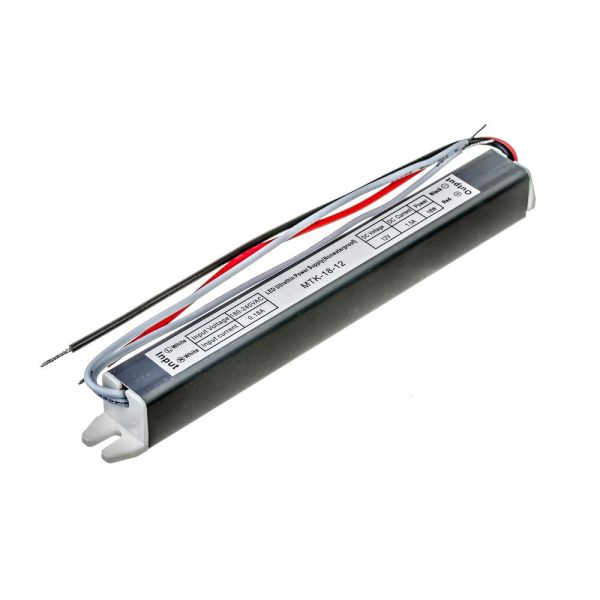Блок живлення MTK 12В 18Вт 1,5А IP20 MTK-18-12 Stick №1 мет.