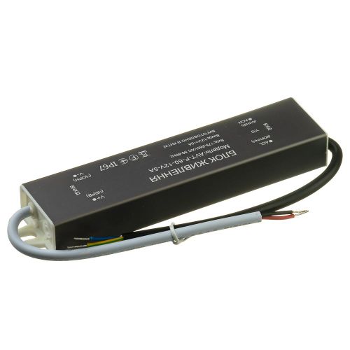 Блок питания 12В 60Вт 5А IP65 AVT-F-12V металлический Герметичный корпус