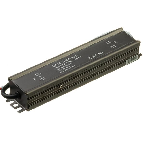 Блок живлення AVT 12В 100Вт 8,33А IP65 AVT-F-12V мет. герм.