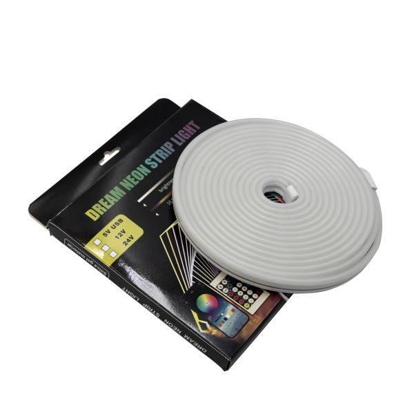 Готовий набір неонової стрічки PROLUM™ 5V; 6x16; 5M; RGB FULL COLOR
