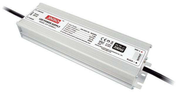 Блок живлення JINBO 24В 200Вт 8,33А IP67 JLV-24200KA-L мет. герм.