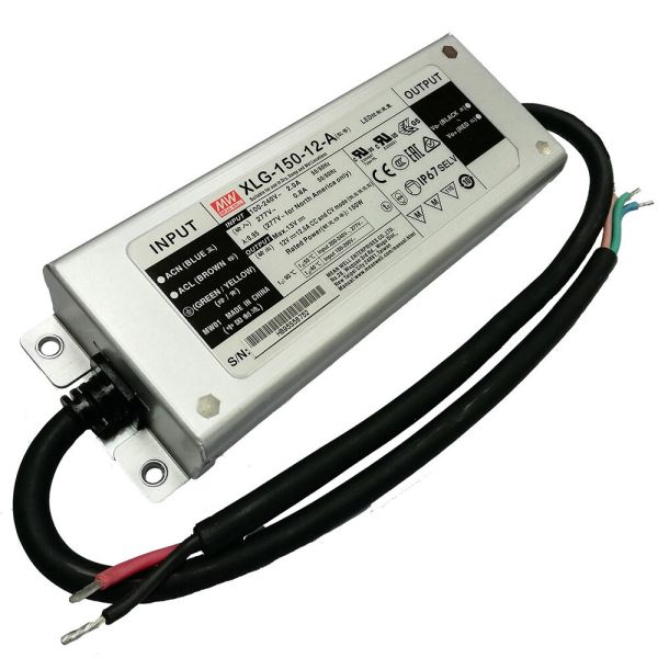Блок живлення MEAN WELL 12В 150Вт 12A IP67 XLG-150-12-A мет. герм.