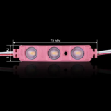 Лед модуль (кластер) 12В BRT XG194 5630-3led W 1,5Вт PINK Рожевий IP65 з лінз. напівсф.