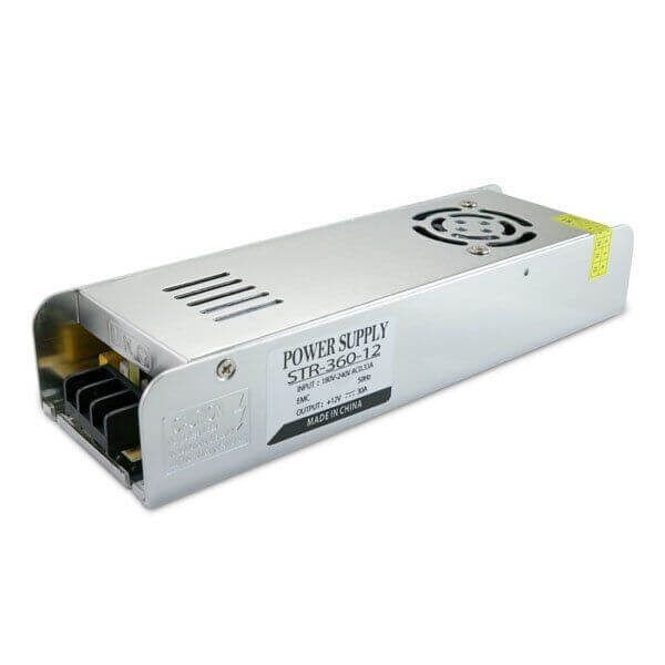 Блок живлення BIOM 12В 360Вт 30А IP20 STR-360-12 Slim мет. перф.