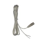 Провід PROLUM™ прозорий з роз'ємом мама (2х0.5mm; 5.5х2.1; 2М)