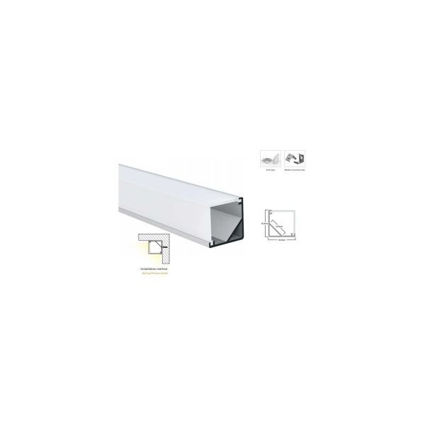 Розсіювач кутовий матовий для профілю LP-SL054