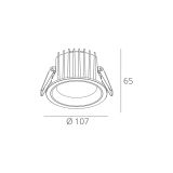 Skarlat RDL73027-3.5 12W WH+CHR 4000K