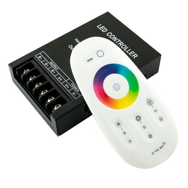 Контролер RGB OEM 30А-2.4G-Touch білий 360Вт радіо сенсорний пульт