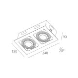 Skarlat RGL7115-2 2х12W WH+BK 4000K