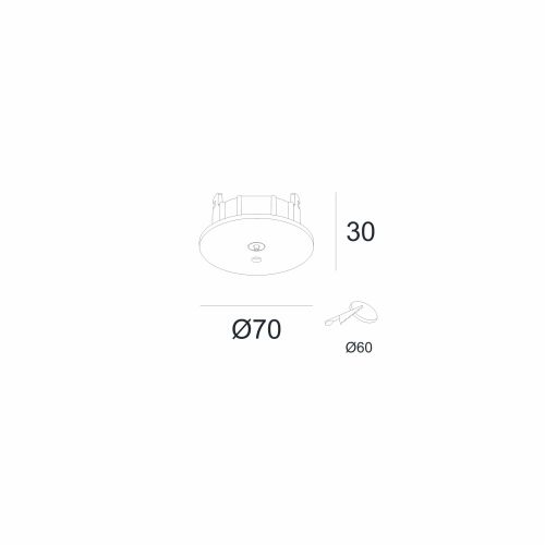 Вбудована основа Skarlat RHL77010 BK Recessed box для світильників RHL77008 і RHL77007