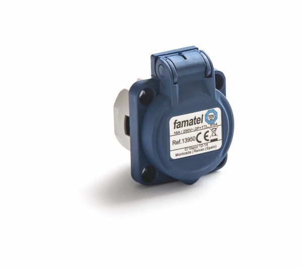 Розетка накладная Famatel Schuko 2P+E, 16A, 250В, IP54