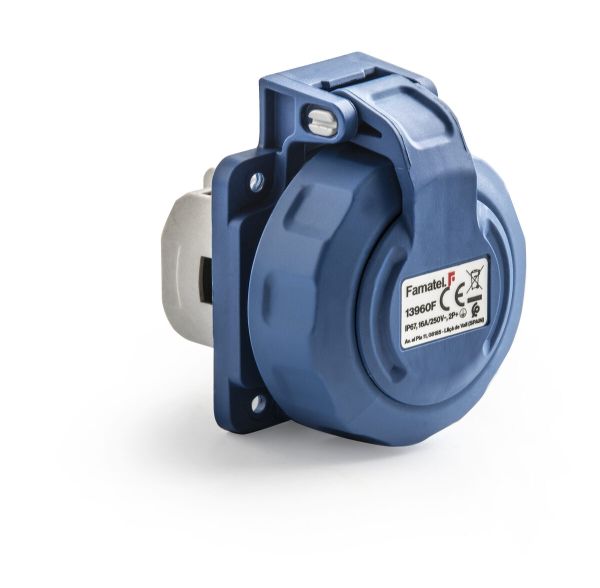 Розетка накладна Famatel Schuko 2P+E, 16A, 250В, IP67
