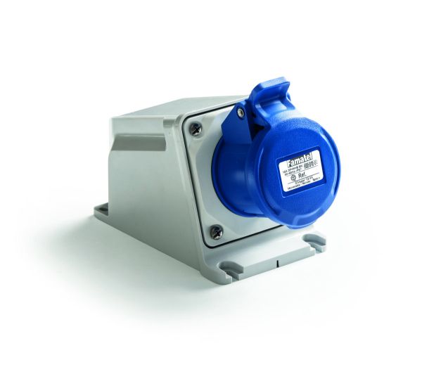 Розетка настінна Famatel 2P+E, 32A, 230В IP54