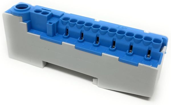 Розподільна клема нульова Pollmann N 14-S, синя