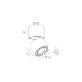 Skarlat RSLC7529 12W WH+BK 3000K