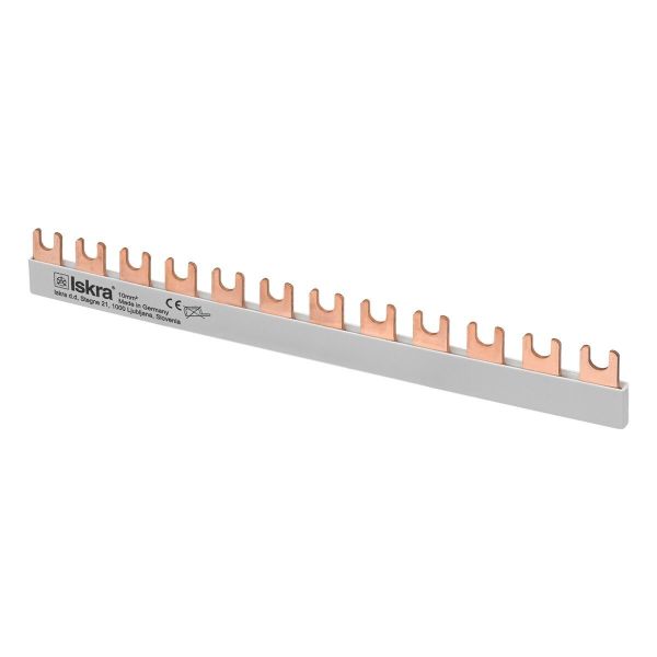 Шина соединительная 1-полюсная 12mm2 21 см на 12 полюсов ISKRA G-1L-210/ES11210 (786105035000)