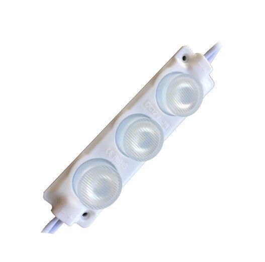 Світлодіодний модуль PROLUM SMD 3030 3 LED 12V 3W з Лінзою, Білий (5500-6000К)