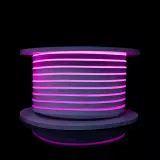 Светодиодный неон PROLUM™ 8x16, IP68, 12V, Series "SF", Розовый, PRO