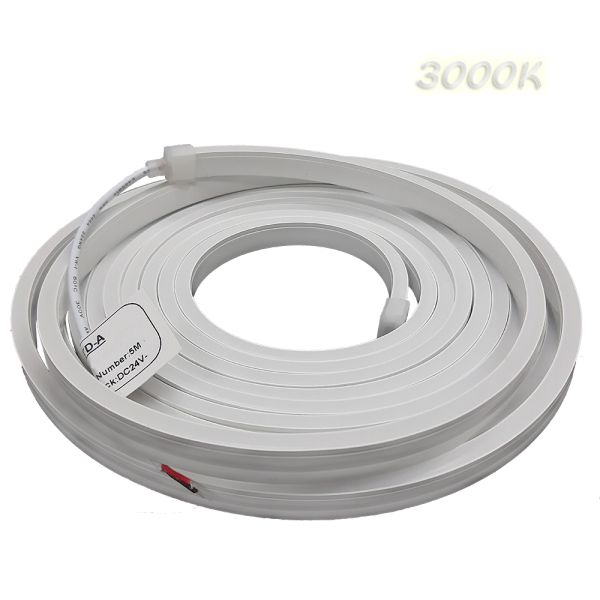 Лед стрічка НЕОН SVL 24В 6x12мм 2835-120-IP65-WW-6-24 W16C0TD-A 3000K UA