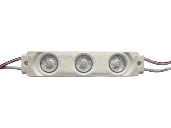 Світлодіодний модуль PROLUM V2, SMD2835, 3LED, 12V, 1.5W, З лінзою, Білий