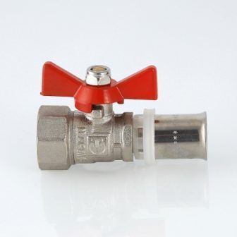 VT.242 Кран кульовий під прес 16 х1/2" вн (для металопластикових систем)
