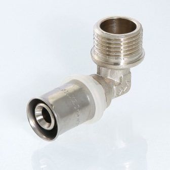 VTm.253 Косинець прес-фітінг с зовнішньою різьбою 26x3/4"
