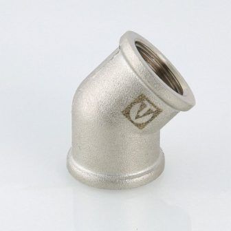 10шт VTr.091.N.0004 Колено угол фитинг 45, 1/2" внутренняя-внутренняя резьба