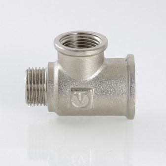 Трійник з переходом на зовнішню різьбу 3/4"х1/2"х3/4" зовнішня-внутр-внутр різ.