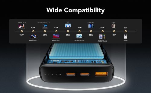 Зовнішній акумулятор Power Bank VEGER 20000MAH (W2032C)