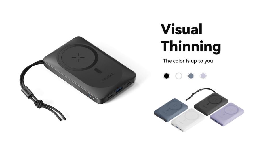 Зовнішній акумулятор Power Bank VEGER MagOn 10000MAH (W1151)