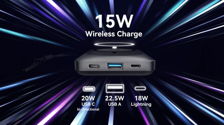 Зовнішній акумулятор Power Bank VEGER MagOn 10000MAH (W1151)