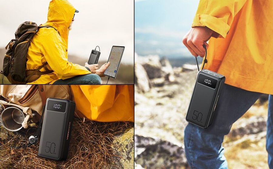 Зовнішній акумулятор Power Bank VEGER TANK LITE 50000MAH (W5001)